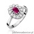 Pierścionek W0354 Rodolit 0,50ct białe złoto 375