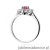 Pierścionek W0354 Rodolit 0,50ct białe złoto 375