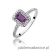 Pierścionek W0403 Ametyst 0,50ct białe złoto 375