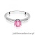 Pierścionek W557 Różowy Topaz 0,60ct białe złoto 375