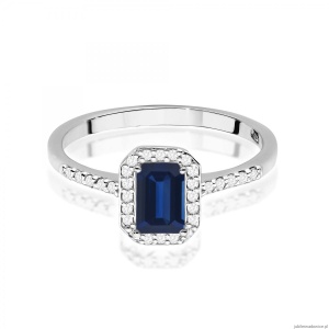 Pierścionek W0575 Szafir 0,60ct białe złoto 375