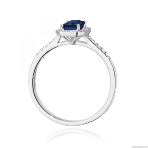 Pierścionek W0575 Szafir 0,60ct białe złoto 375