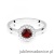 Pierścionek W0572 Granat 0,60ct białe złoto 375
