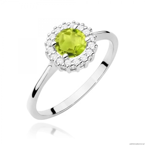 Pierścionek W0572 Oliwin 0,60ct białe złoto 375