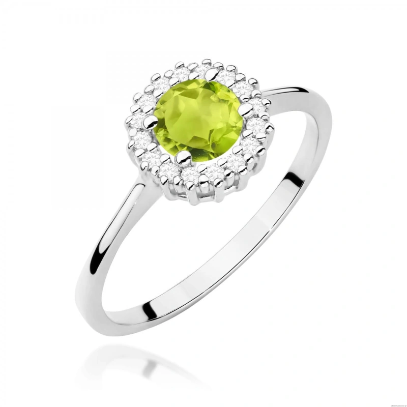 Pierścionek W0572 Oliwin 0,60ct białe złoto 375