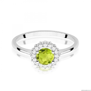 Pierścionek W0572 Oliwin 0,60ct białe złoto 375