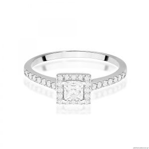 Pierścionek W0591 Diament 0,30ct białe złoto 375