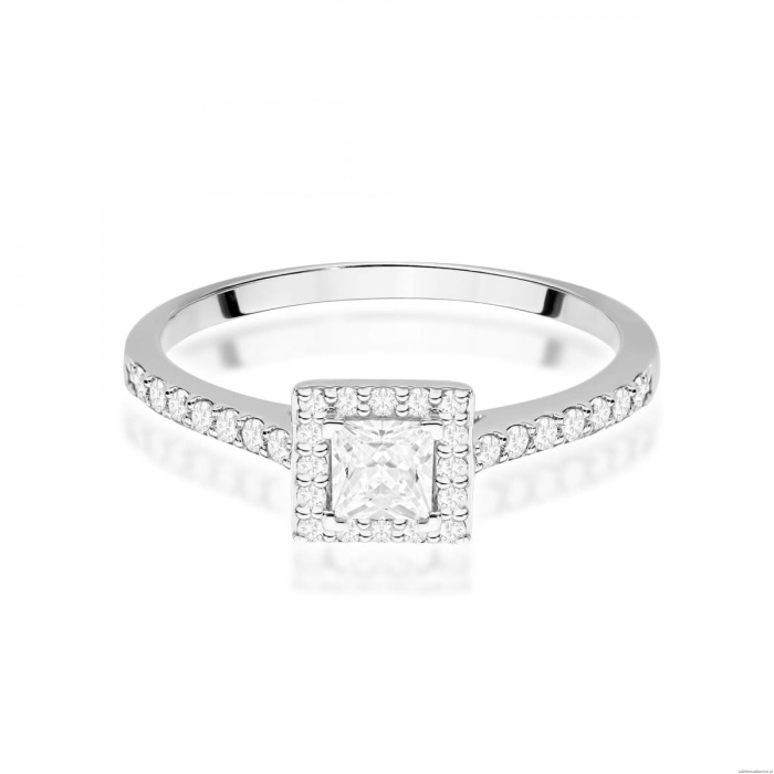 Pierścionek W0591 Diament 0,30ct białe złoto 375
