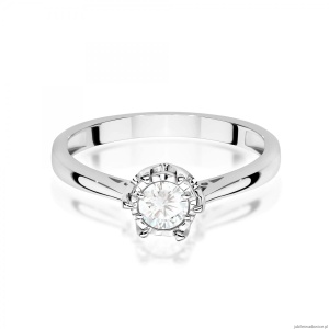 Pierścionek W0605 Diament 0,25ct białe złoto 375