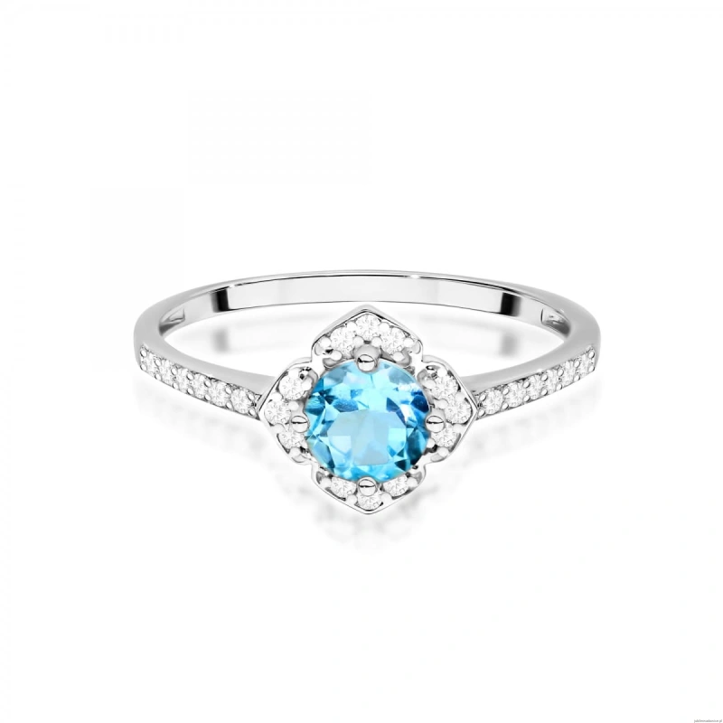 Pierścionek W0603 Topaz Swiss 0,50ct białe złoto 375