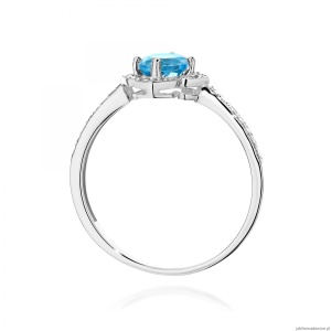 Pierścionek W0603 Topaz Swiss 0,50ct białe złoto 375