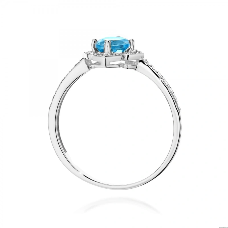 Pierścionek W0603 Topaz Swiss 0,50ct białe złoto 375