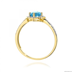 Pierścionek W0603 Topaz Swiss 0,50ct żółte złoto 375