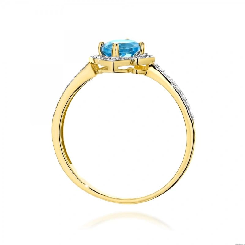 Pierścionek W0603 Topaz Swiss 0,50ct żółte złoto 375