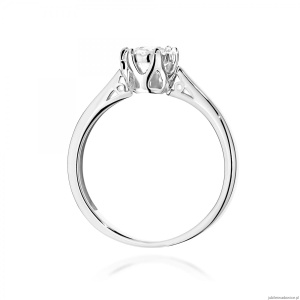 Pierścionek W0605 Diament 0,30ct białe złoto 375