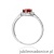 Pierścionek W0603 Granat 0,60ct białe złoto 375