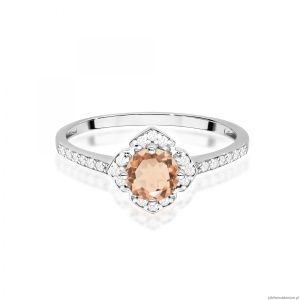 Pierścionek W0603 Morganit 0,40ct białe złoto 375