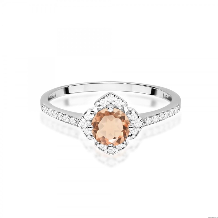 Pierścionek W0603 Morganit 0,40ct białe złoto 375