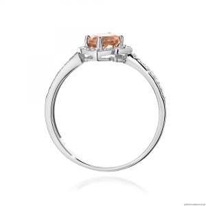Pierścionek W0603 Morganit 0,40ct białe złoto 375