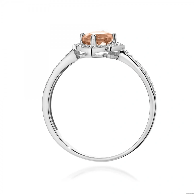 Pierścionek W0603 Morganit 0,40ct białe złoto 375