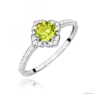 Pierścionek W0603 Oliwin 0,60ct białe złoto 375