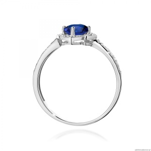 Pierścionek W0603 Szafir 0,50ct białe złoto 375