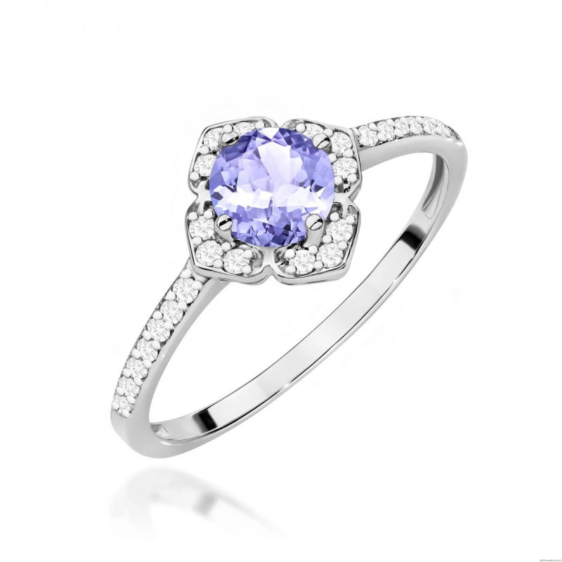 Pierścionek W0603 Tanzanit 0,50ct białe złoto 375