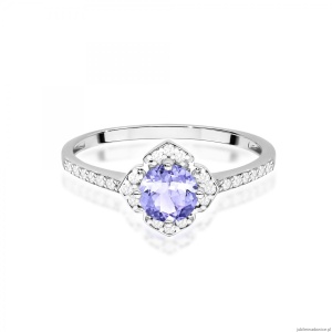 Pierścionek W0603 Tanzanit 0,50ct białe złoto 375