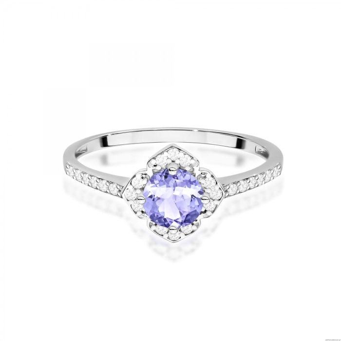 Pierścionek W0603 Tanzanit 0,50ct białe złoto 375