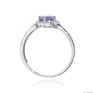 Pierścionek W0603 Tanzanit 0,50ct białe złoto 375
