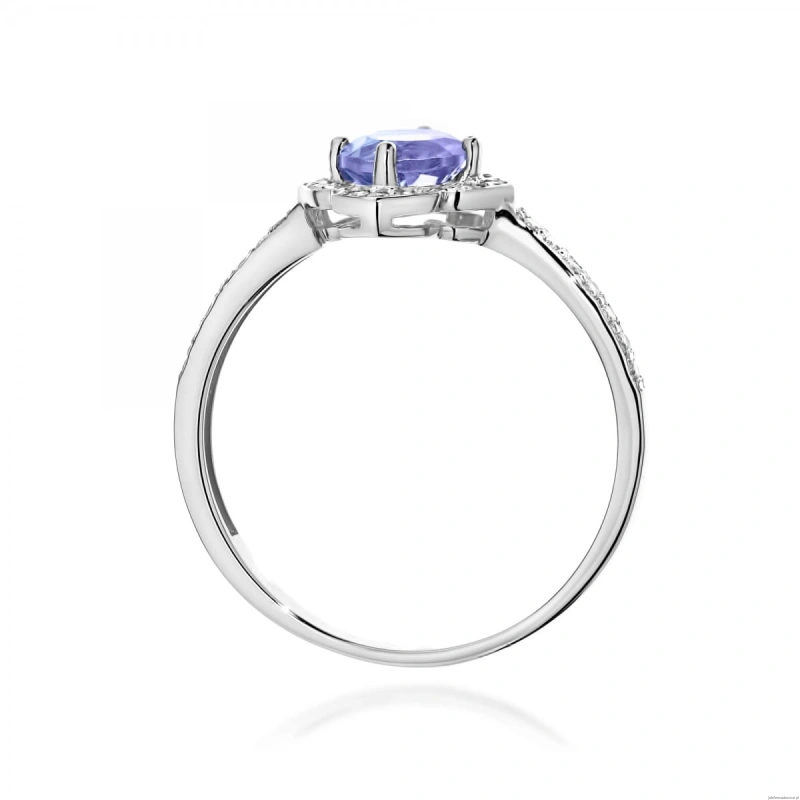 Pierścionek W0603 Tanzanit 0,50ct białe złoto 375
