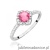 Pierścionek W0603 Różowy Topaz 0,60ct białe złoto 375