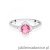 Pierścionek W0603 Różowy Topaz 0,60ct białe złoto 375