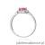 Pierścionek W0603 Różowy Topaz 0,60ct białe złoto 375