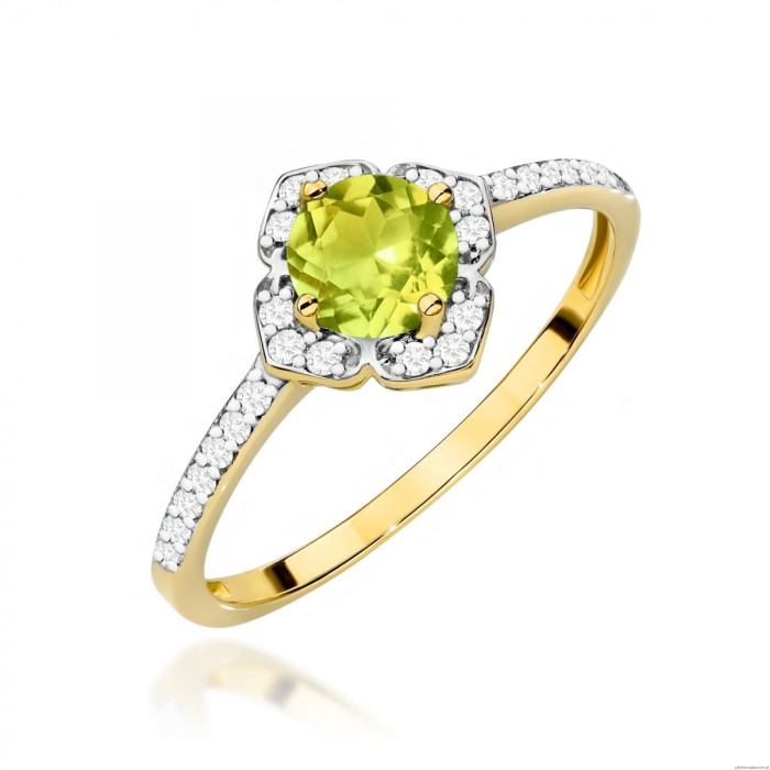 Pierścionek W0603 Oliwin 0,60ct żółte złoto 375