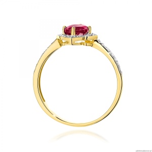 Pierścionek W0603 Rubin 0,60ct żółte złoto 375