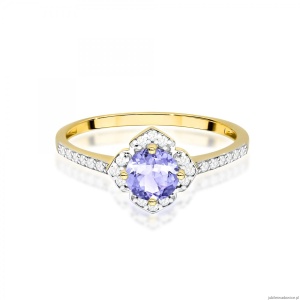 Pierścionek W0603 Tanzanit 0,50ct żółte złoto 375
