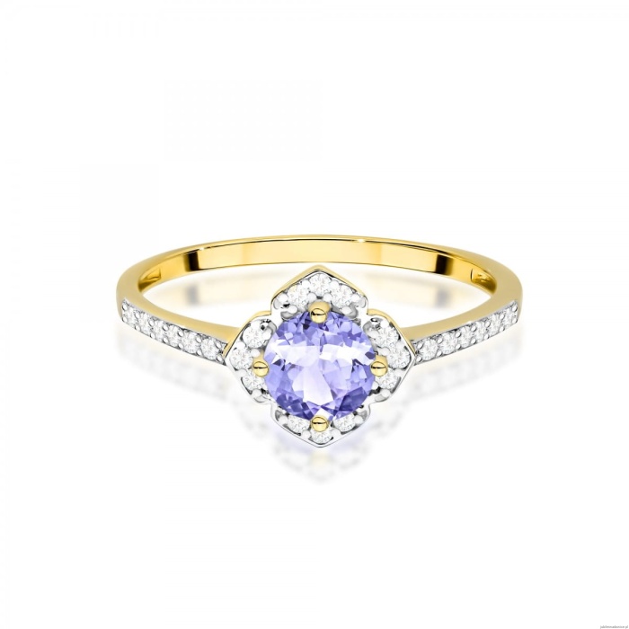 Pierścionek W0603 Tanzanit 0,50ct żółte złoto 375