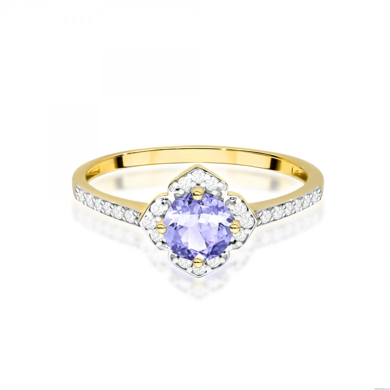Pierścionek W0603 Tanzanit 0,50ct żółte złoto 375