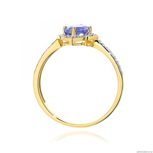 Pierścionek W0603 Tanzanit 0,50ct żółte złoto 375