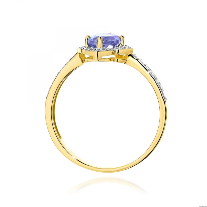 Pierścionek W0603 Tanzanit 0,50ct żółte złoto 375
