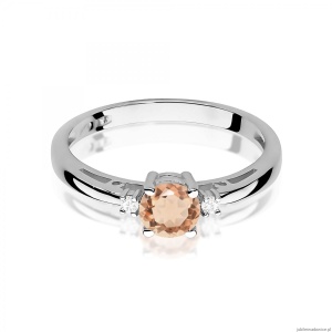 Pierścionek W0010 Morganit 0,40ct białe złoto 375