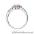 Pierścionek W0010 Morganit 0,40ct białe złoto 375