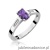 Pierścionek W0078 Ametyst 0,50ct białe złoto 375
