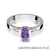 Pierścionek W0078 Ametyst 0,50ct białe złoto 375