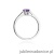 Pierścionek W0078 Ametyst 0,50ct białe złoto 375