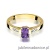 Pierścionek W0078 Ametyst 0,50ct żółte złoto 375