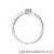 Pierścionek W0288 Tanzanit 0,15ct białe złoto 375