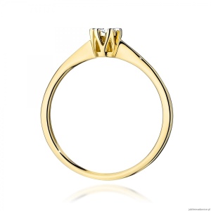 Pierścionek W0628 Diament 0,03ct żółte złoto 375