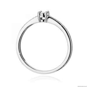 Pierścionek W0648 Diament 0,03ct białe złoto 375
